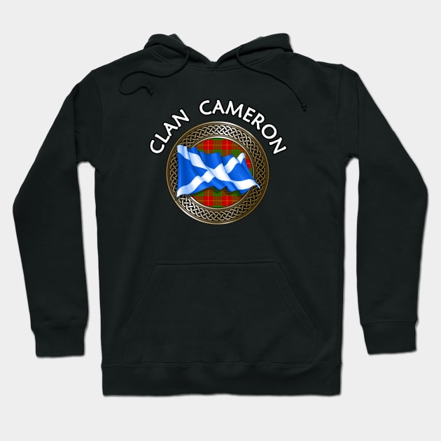 Clan Cameron Crest & Tartan Knot Hoodie by Taylor'd Designs